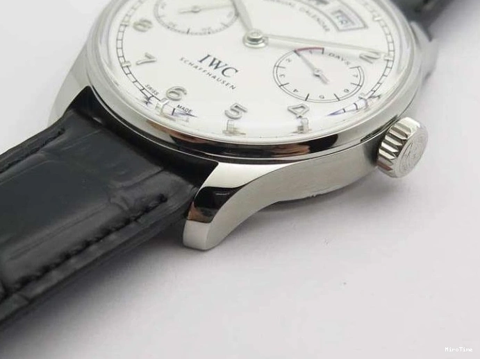 MIROTIME 0421 SportInspired Portuguese Real PR Real Annual Calendar IW503501 YLF 1:1 Best Edition White Dial On Leather Strap A 7241